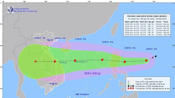 Storm Noru to enter East Sea, localities warned to stay alert