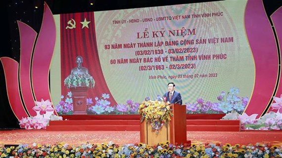 NA Chairman attends ceremony marking 60 years since Uncle Ho's visit to Vinh Phuc