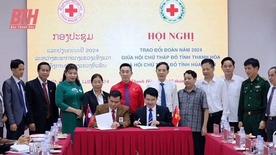 Red cross societies of Thanh Hoa, Laos’ Houaphanh step up cooperation