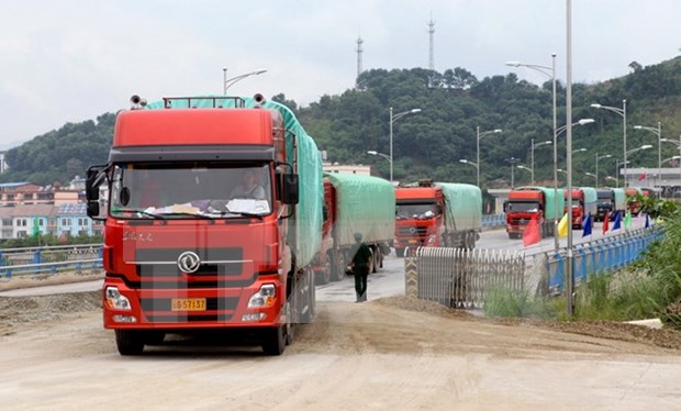 First batches of goods sent abroad via Lao Cai border gate hinh anh 1
