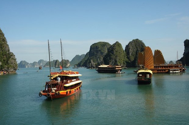 Less wooden ships to be seen in Ha Long Bay hinh anh 1