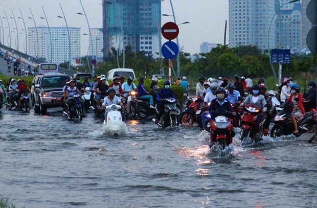 HCM City green lights 84 flood prevention projects hinh anh 1