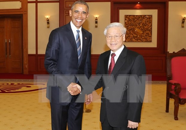 Party chief welcomes US President hinh anh 1