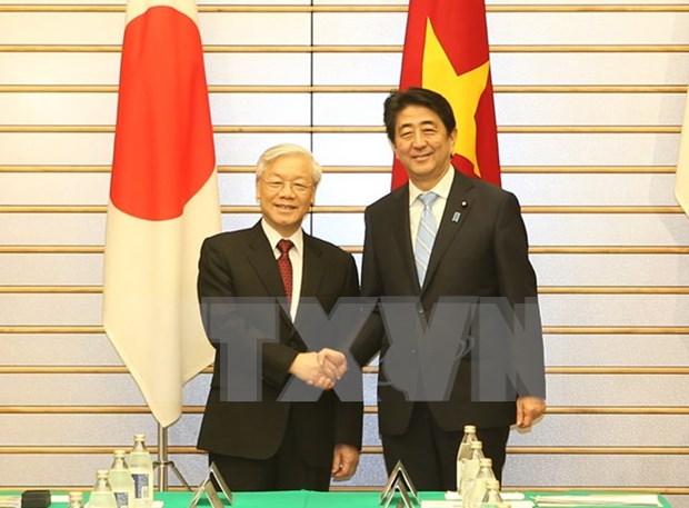 Party chief sends thank message to Japanese PM hinh anh 1