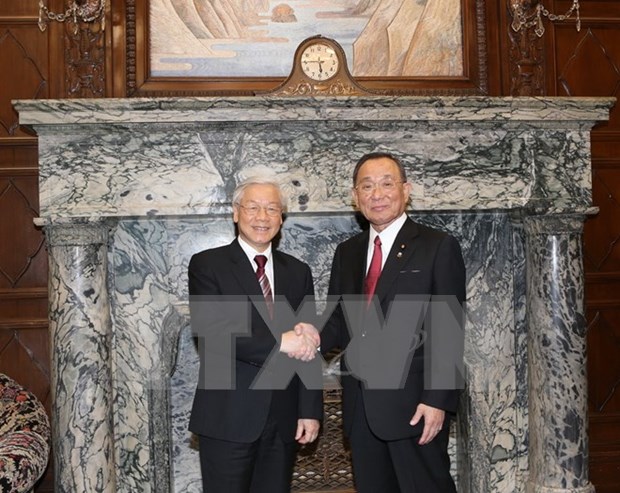Party leader meets President of Japan’s House of Councilors hinh anh 1