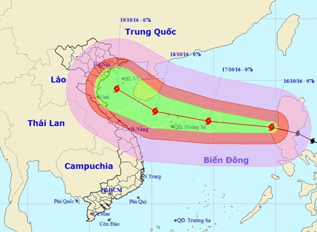 Localities prone to typhoon Sarika on full alert hinh anh 1