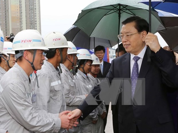 China’s top legislator visits under-construction friendship palace hinh anh 1