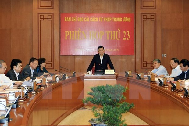 President chairs meeting on judicial affairs hinh anh 1