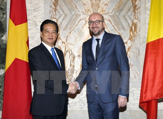 Vietnamese, Belgian PMs agree on initiatives for stronger ties hinh anh 1