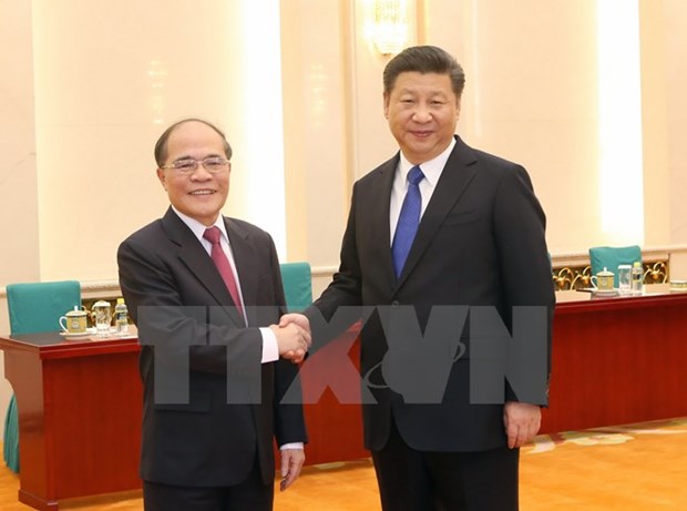 Vietnam’s top legislator meets with Chinese Party chief hinh anh 1