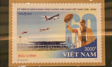 Stamp celebrates civil aviation industry’s anniversary hinh anh 1
