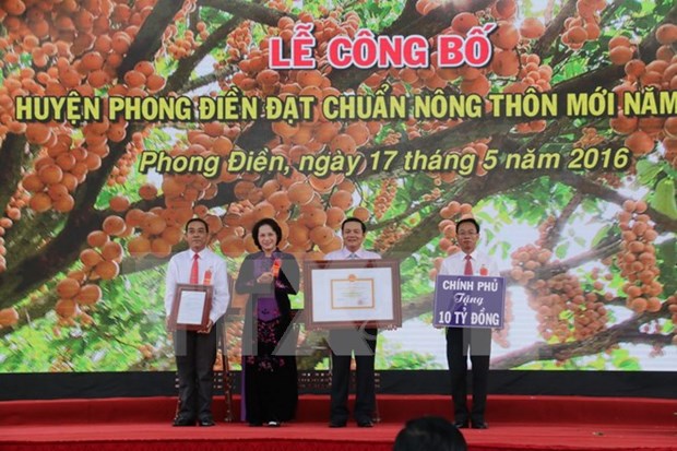 NA Chairwoman welcomes first new-style rural district in Can Tho hinh anh 1