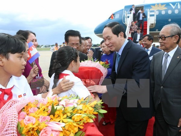 President begins State visit to Cambodia hinh anh 1