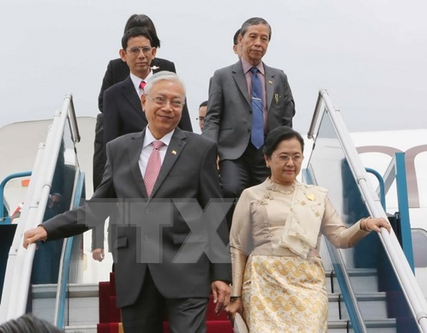 Myanmar President begins State visit to Vietnam hinh anh 1