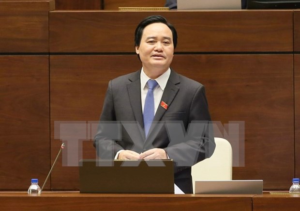Education minister questioned at NA hinh anh 1