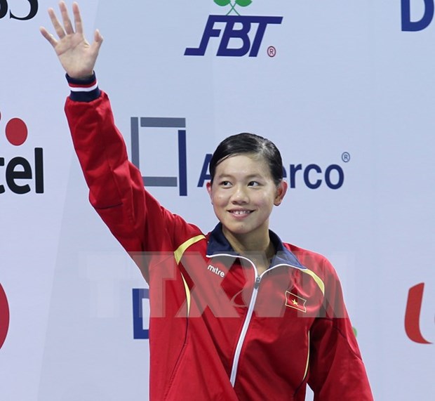 Female swimmer gets bronze medal at Asian event hinh anh 1