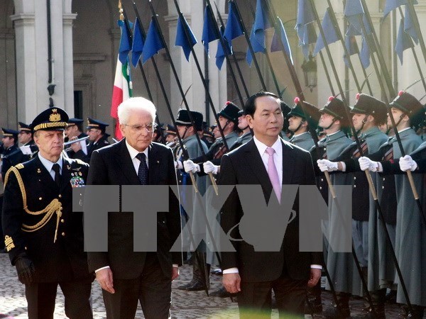 President confident of reaching 6 billion USD trade target with Italy hinh anh 1