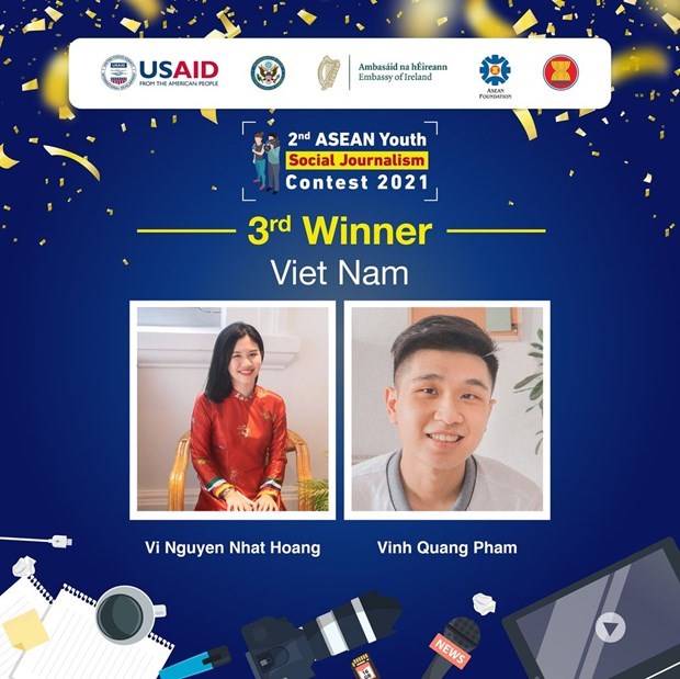 Vietnamese students among winners at ASEAN Youth Social Journalism Contest 2021 hinh anh 1