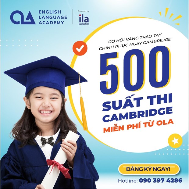 OLA English language academy offers 500 seats at Cambridge ESOL exams hinh anh 1