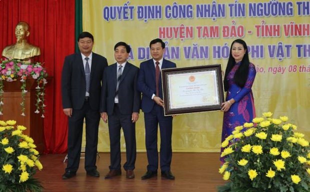 Worship of Mother Goddess in Vinh Phuc recognised as intangible national cultural heritage hinh anh 1