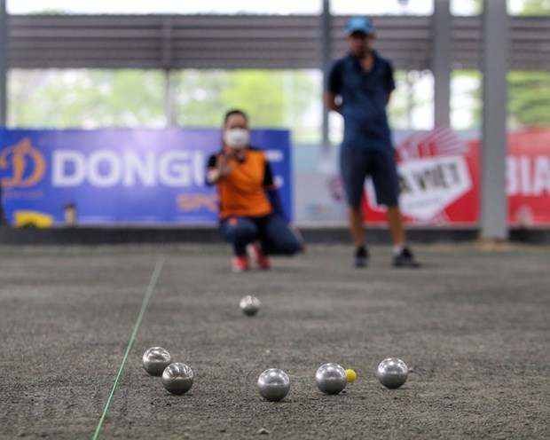 Vietnam petanque team overcomes difficulty to compete at SEA Games hinh anh 5