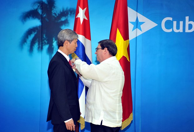 Cuba presents Friendship Medal to Vietnamese Ambassador hinh anh 1