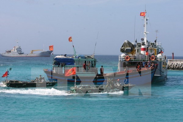 3,000 national flags presented to Quang Ngai fishermen hinh anh 1