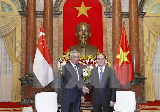 Vietnamese President welcomes Singaporean Prime Minister hinh anh 1