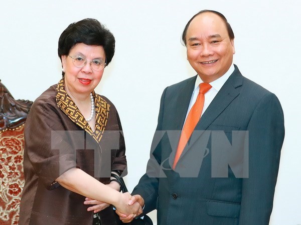 Prime Minister meets WHO leader in Hanoi hinh anh 1