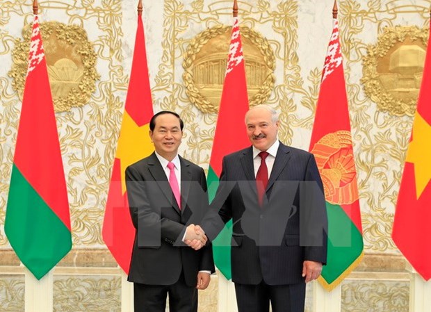 President Tran Dai Quang holds talks with President Lukashenko hinh anh 1