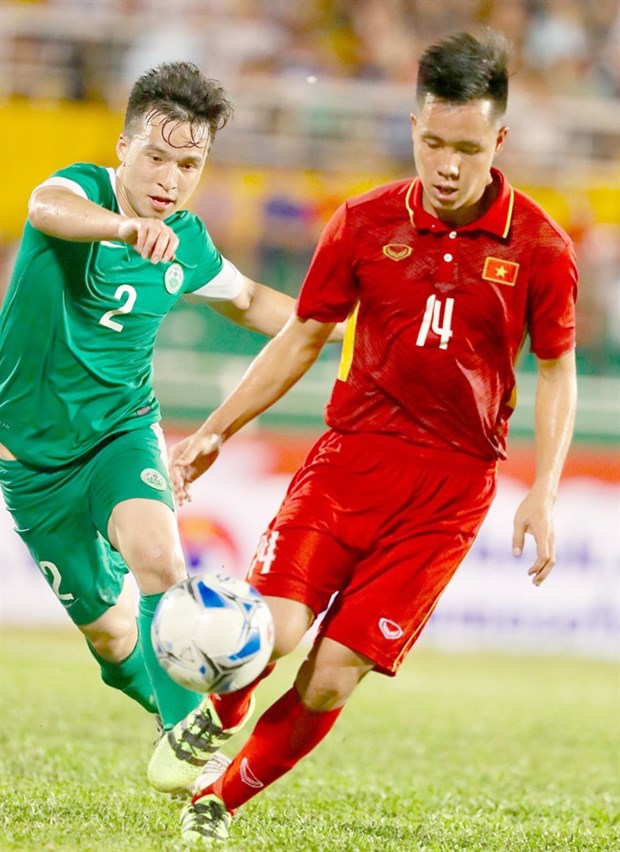 Vietnam tops group after two wins at AFC U23 champs qualification hinh anh 1