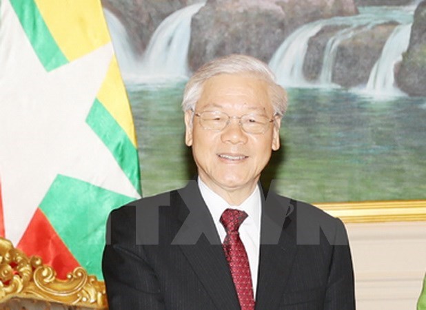 VN expands multi-faceted cooperation with Myanmar: Party leader hinh anh 1