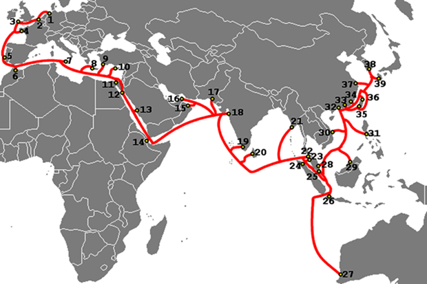 Three int’l submarine internet cables out of order hinh anh 1