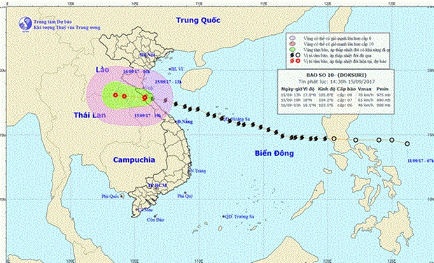 Typhoon Doksuri heads to Laos, weakens to low pressure hinh anh 1