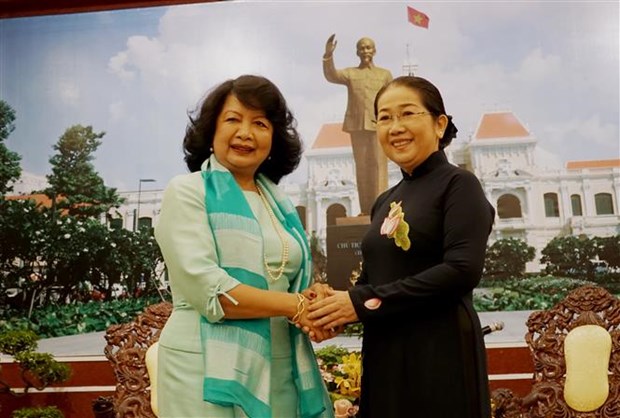 HCM City leader welcomes President of Global Summit of Women hinh anh 1
