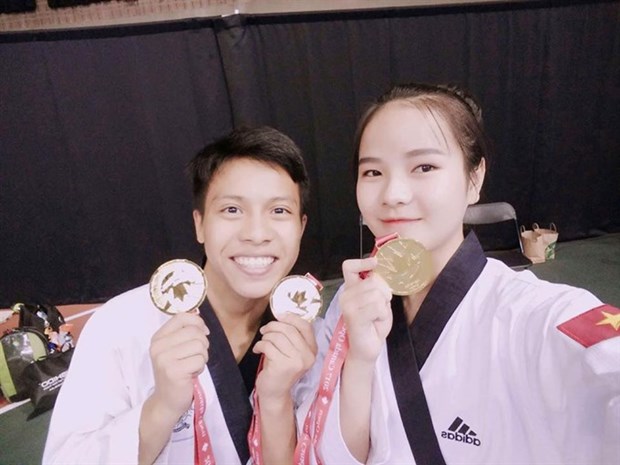 VN taekwondo artists win gold medals at Canada Open hinh anh 1