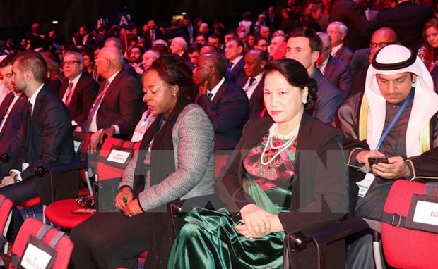 NA Chairwoman attends IPU-137 opening in Russia hinh anh 1