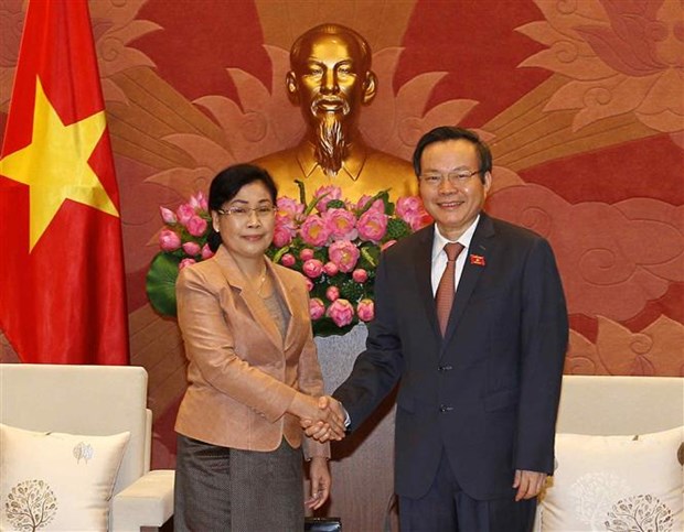 NA Vice Chairman receives Laos State Audit chief hinh anh 1