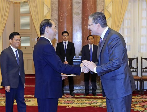 President Tran Dai Quang welcomes newly-accredited ambassadors hinh anh 4