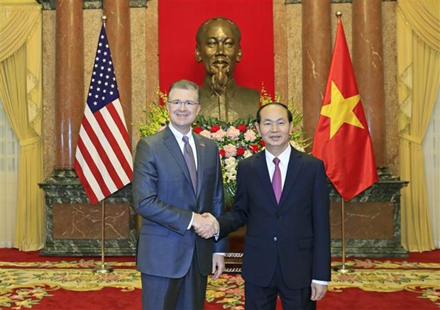 President Tran Dai Quang welcomes newly-accredited ambassadors hinh anh 1