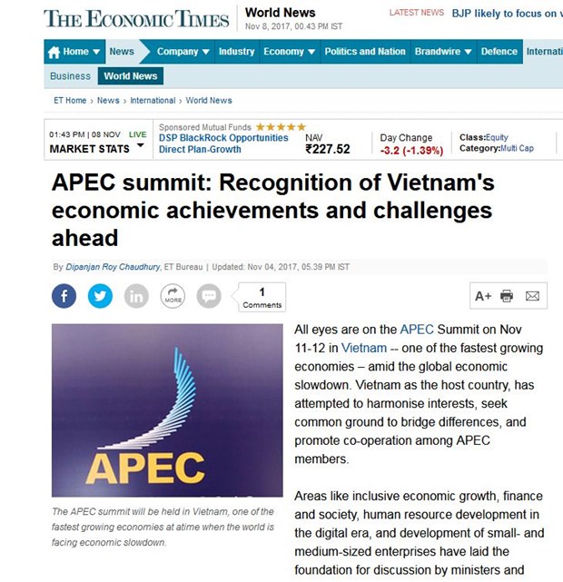 Foreign media spotlights Vietnam’s hosting of APEC week hinh anh 1