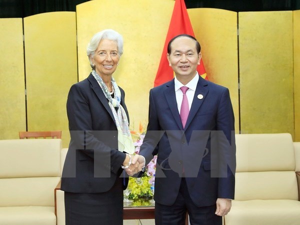 APEC 2017: State leader receives IMF Director General hinh anh 1
