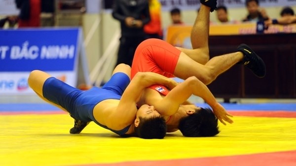 Vietnam triumphs at regional wrestling champs hinh anh 1