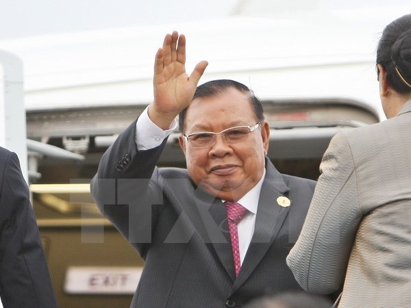 Top Lao leader to pay official friendly visit to Vietnam hinh anh 1