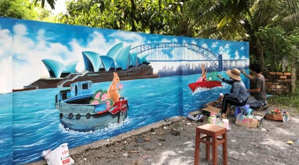 VN-Australia mural village in Dong Thap to attract visitors hinh anh 1