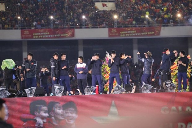 U23 football team honoured at grand ceremony hinh anh 1