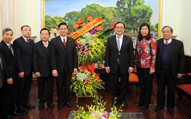 Evangelical Church extends Tet greetings to Hanoi Party Committee hinh anh 1