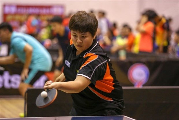 Vietnamese, Japanese players in table tennis exchange hinh anh 1