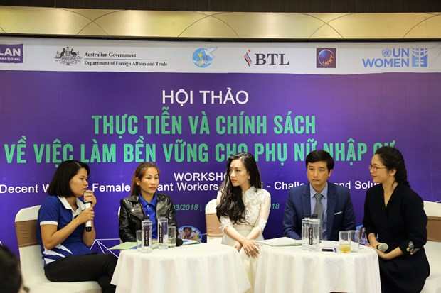 Experts discuss generating decent work for female migrant workers hinh anh 1