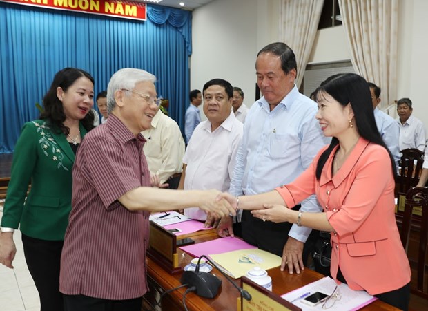 Party chief commends An Giang on clear orientation for development hinh anh 1